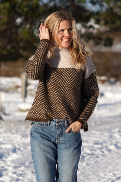 Lucy™ | Women's High Collar Cotton Sweater