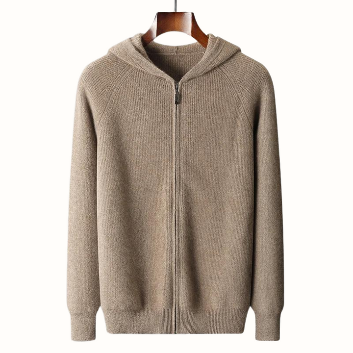 Jordin™ | Casual Fit Ribbed Cashmere Hoodie