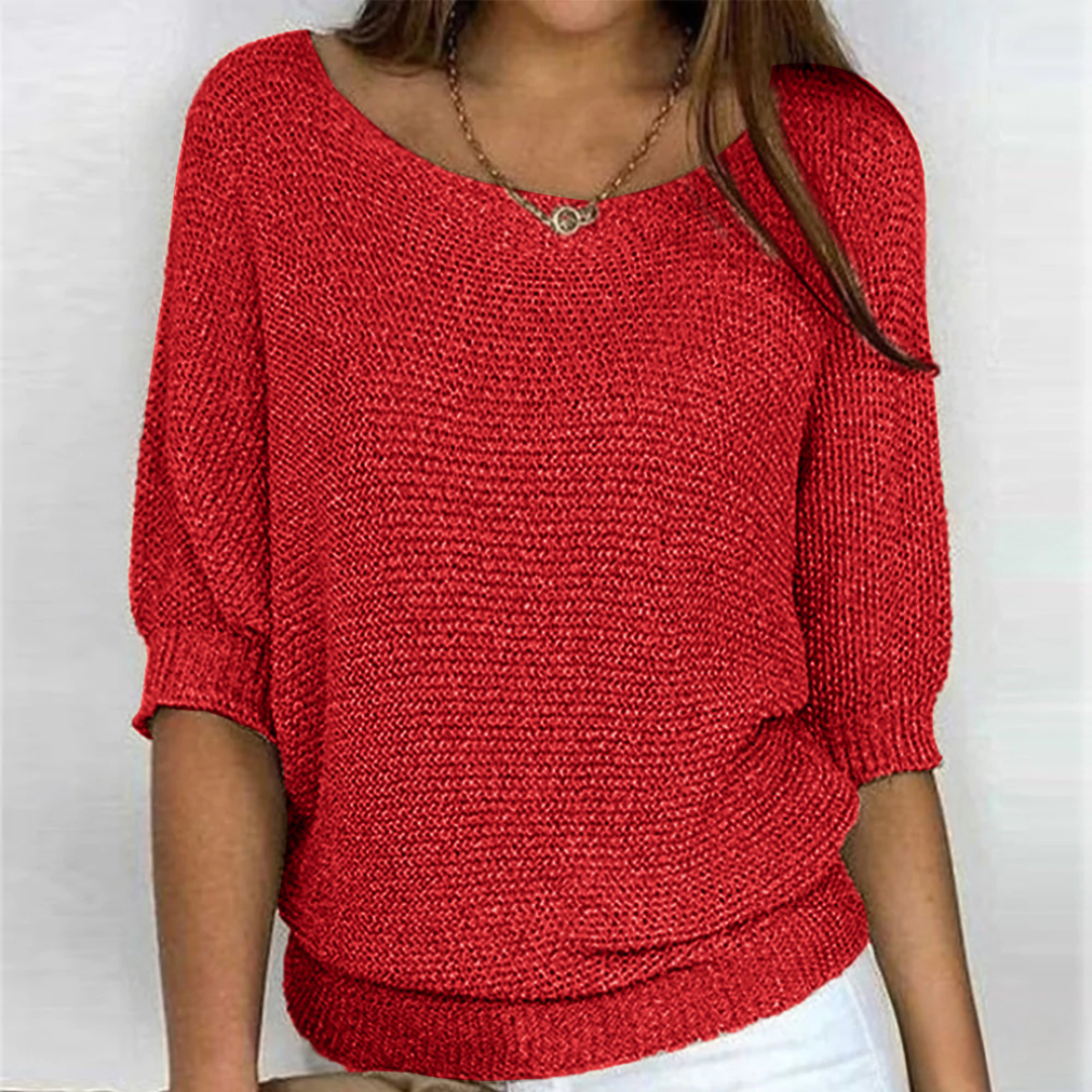 Delphi™ | Casual Wide Neck Knitted Tunic Top