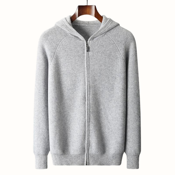 Jordin™ | Casual Fit Ribbed Cashmere Hoodie