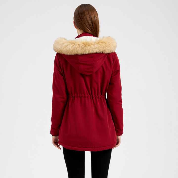 Ashleigh™ | Cashmere Lined Warm Detachable Fur Hood Jacket