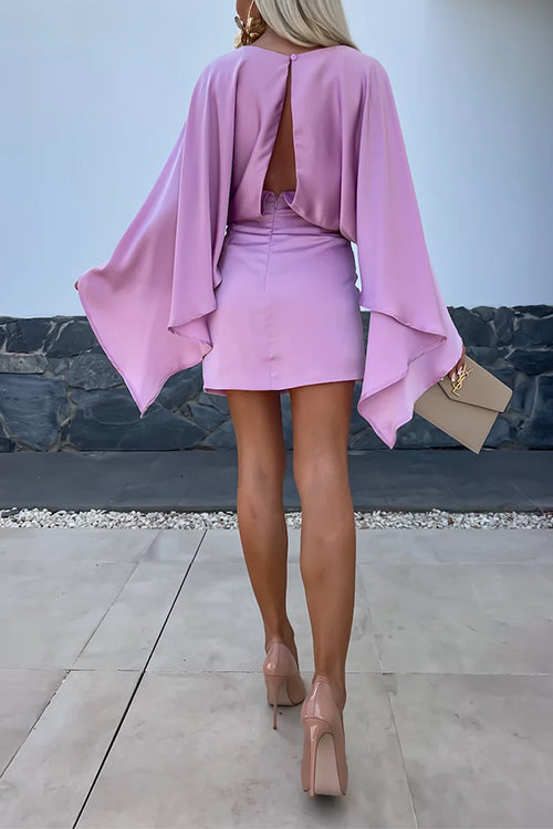 Xiomara™ | Elegant Batwing Sleeve Mini Dress
