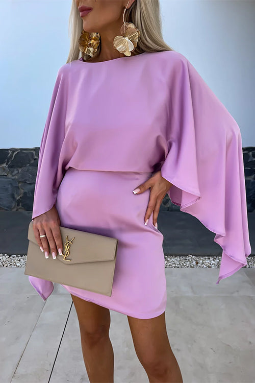Xiomara™ | Elegant Batwing Sleeve Mini Dress