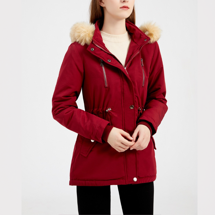 Ashleigh™ | Cashmere Lined Warm Detachable Fur Hood Jacket