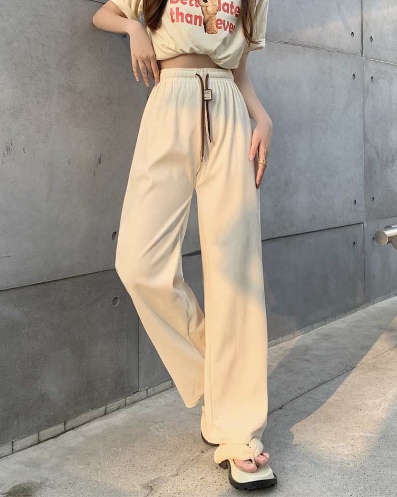 Priscilla™ | Laidback Style High Waist Wide Leg Pants