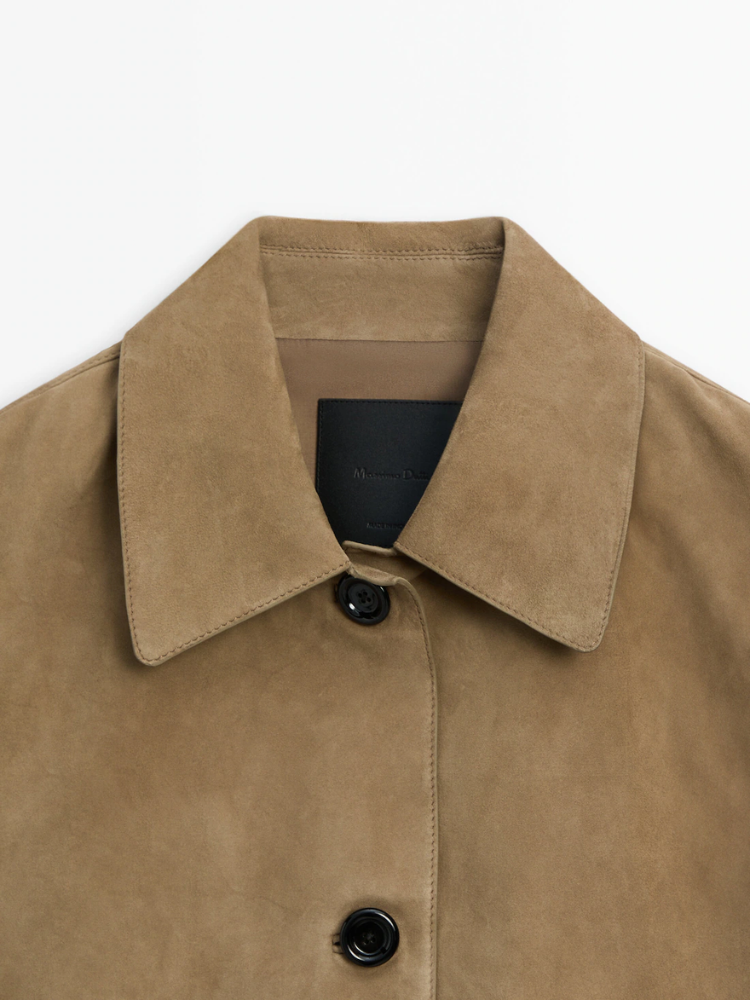 Alodie™ | Casual Lapel Suede Leather Short Coat