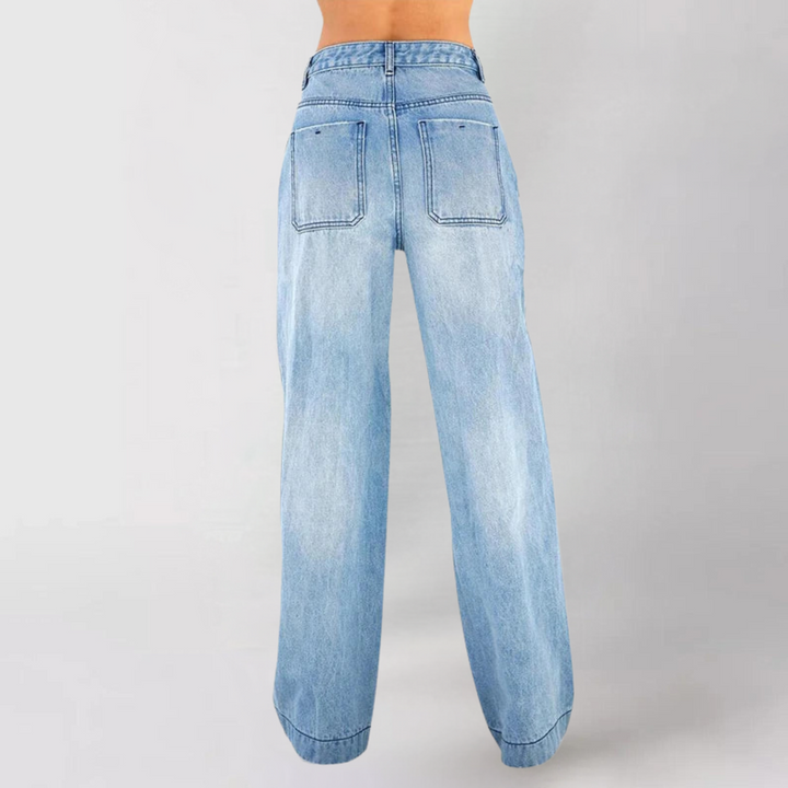 Tiffany™ | High Waist Wide Leg Denim Pants