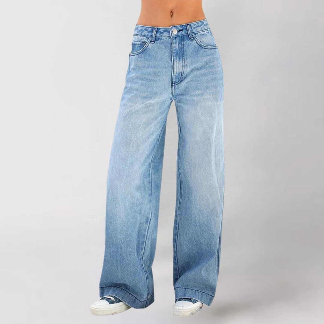 Tiffany™ | High Waist Wide Leg Denim Pants