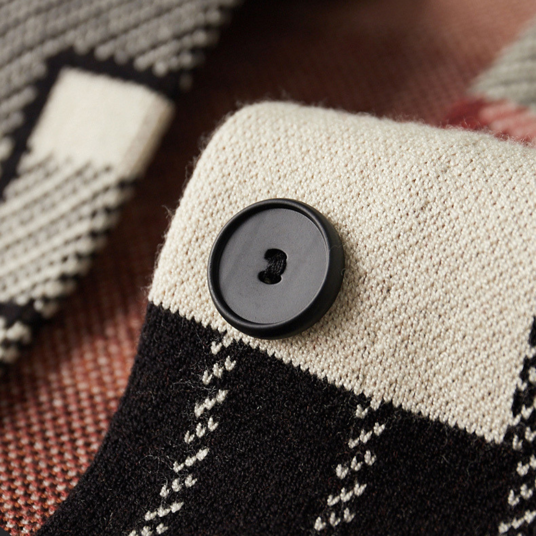 Clement™ | Abstract Modern Style Wool Cardigan