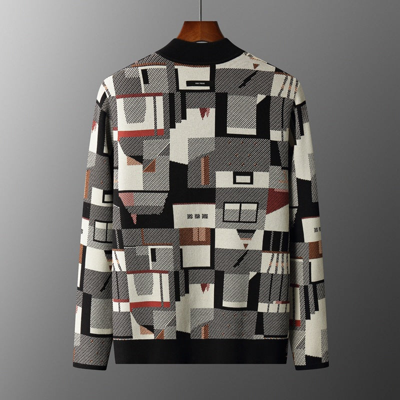 Clement™ | Abstract Modern Style Wool Cardigan