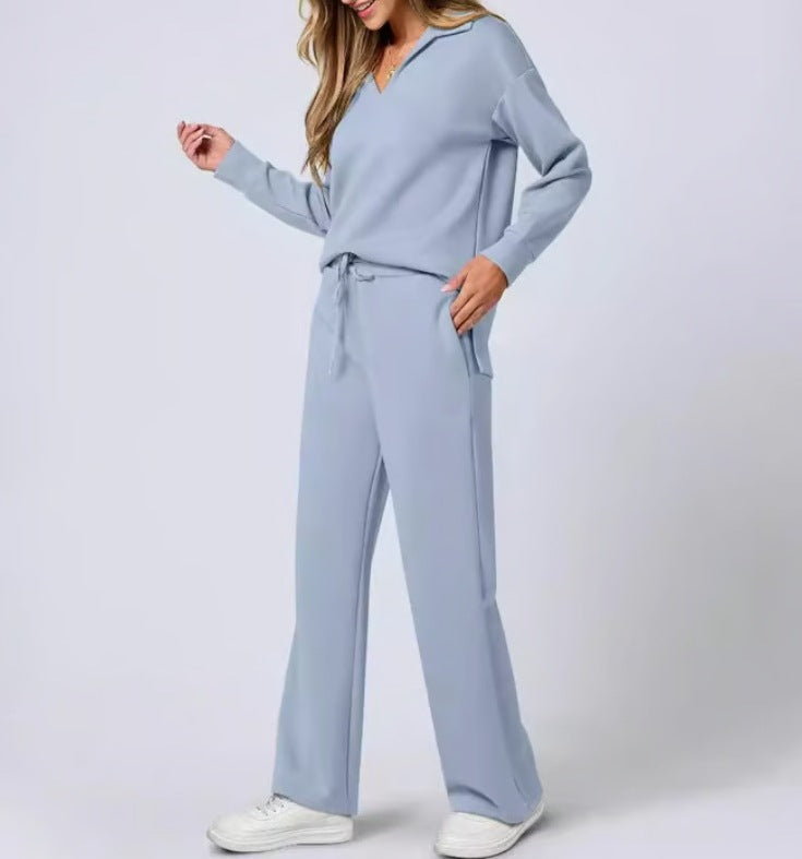 Morissette™ | Loose Fit Long Sleeve Top and Flared Pants Set