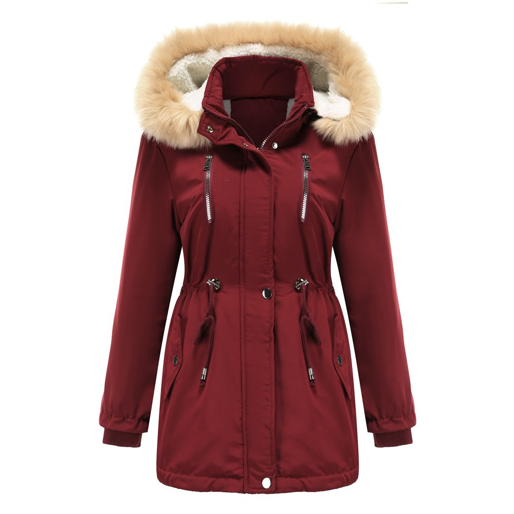 Ashleigh™ | Cashmere Lined Warm Detachable Fur Hood Jacket