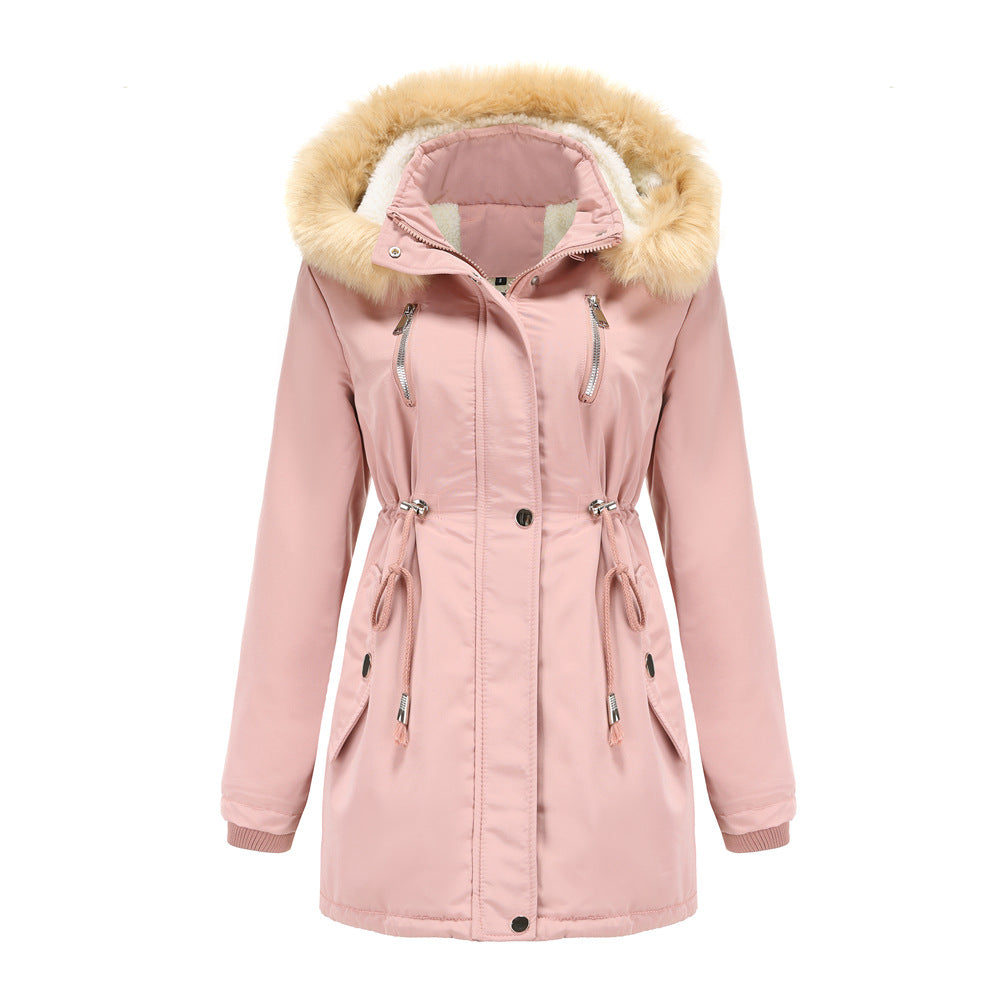 Ashleigh™ | Cashmere Lined Warm Detachable Fur Hood Jacket