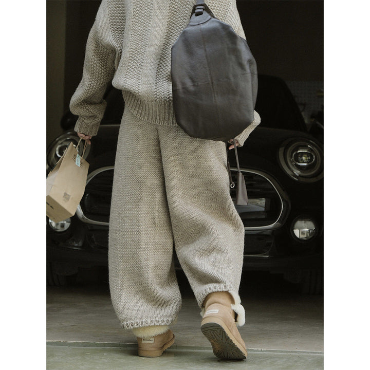 Arlee™ | Warm Merino Wool Knit Wide Leg Lazy Pants