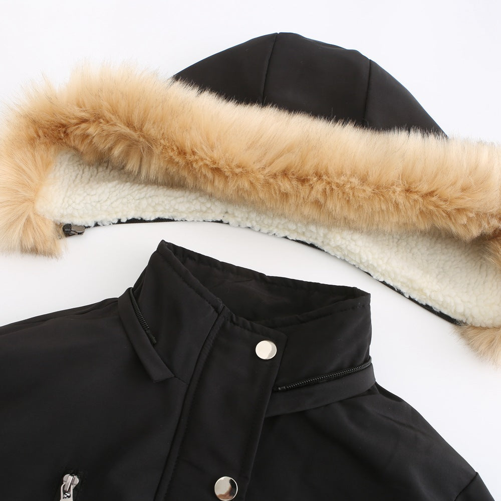 Ashleigh™ | Cashmere Lined Warm Detachable Fur Hood Jacket