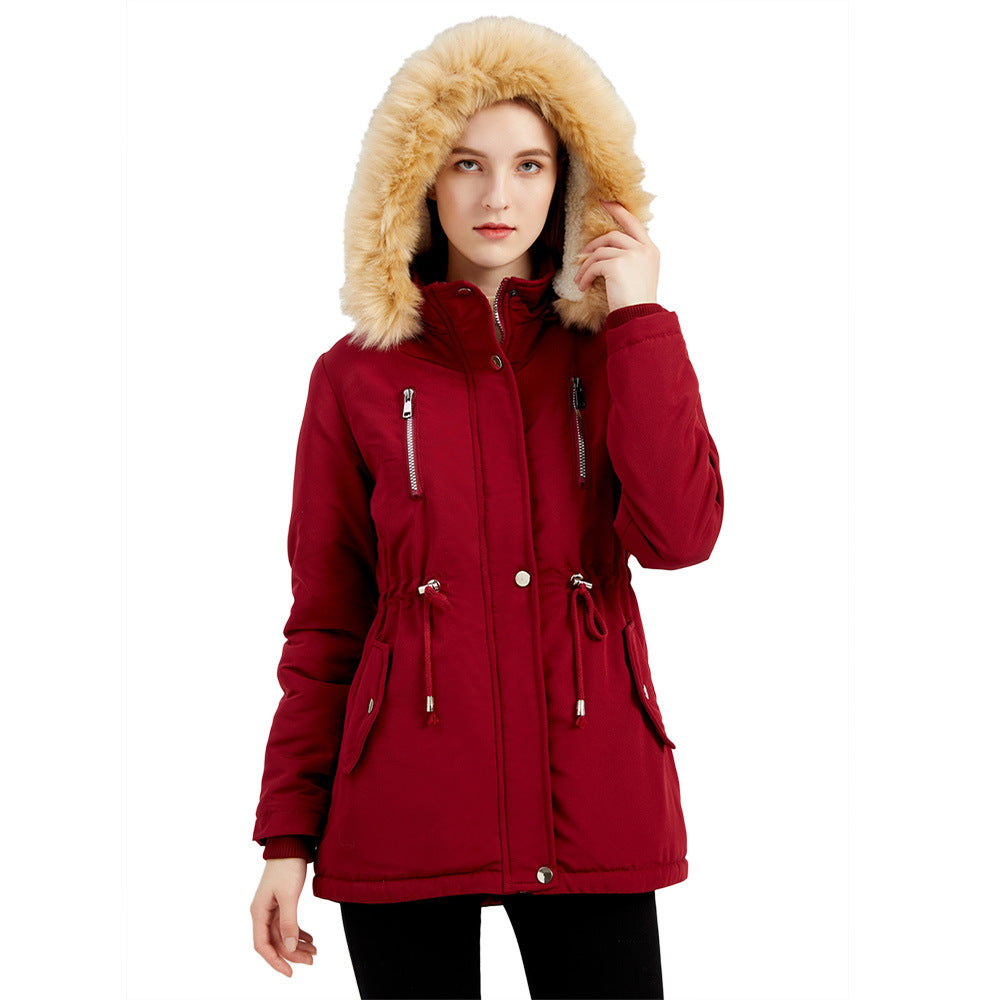 Ashleigh™ | Cashmere Lined Warm Detachable Fur Hood Jacket