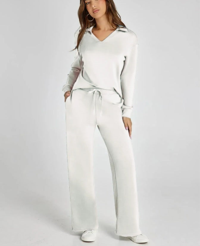 Morissette™ | Loose Fit Long Sleeve Top and Flared Pants Set