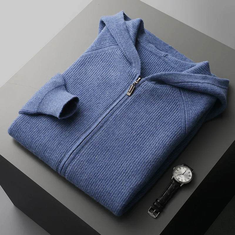 Jordin™ | Casual Fit Ribbed Cashmere Hoodie