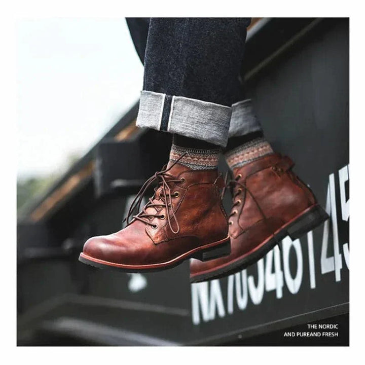 Gilmore™ | Rustic Style Leather Boots