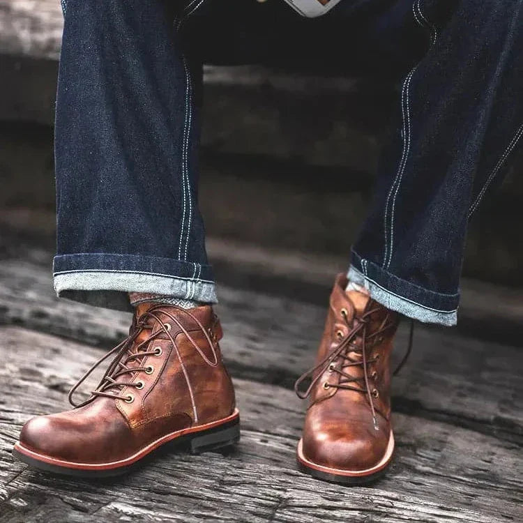 Gilmore™ | Rustic Style Leather Boots