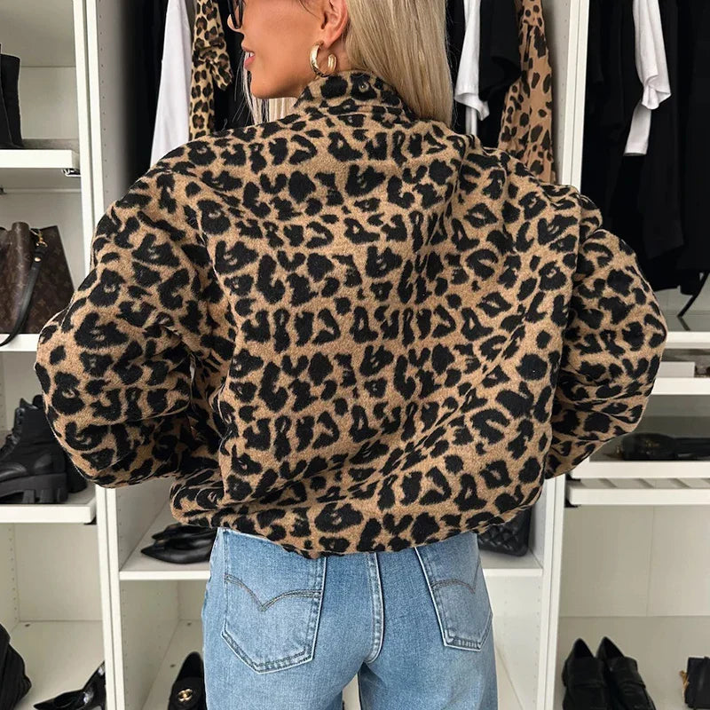 Huetta™ | Leopard Printed Loose Short Jackets