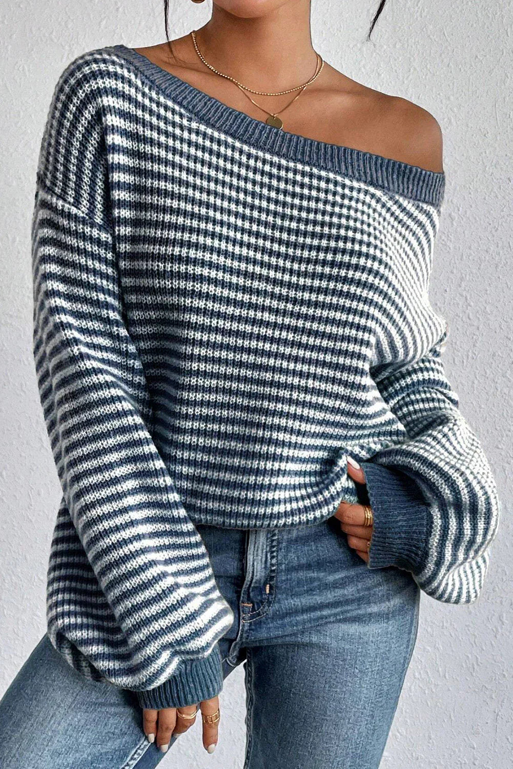 Colleen™ | Off Shoulder Loose Fit Knit Sweater