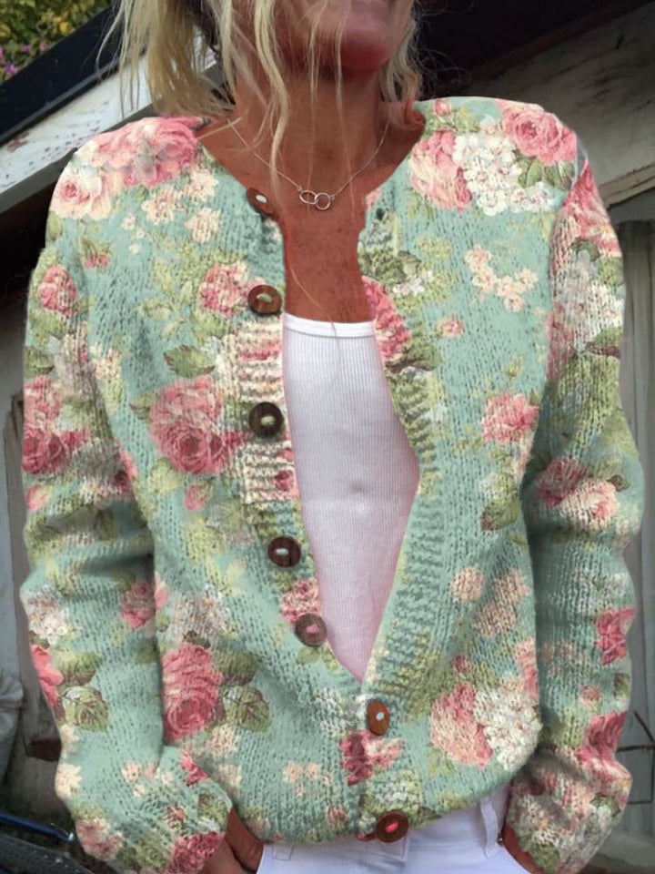 Cassidy™ | Floral Style Classic Knit Cardigan