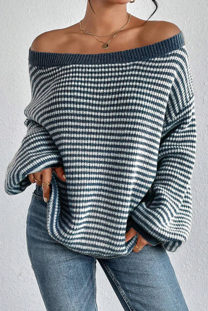 Colleen™ | Off Shoulder Loose Fit Knit Sweater