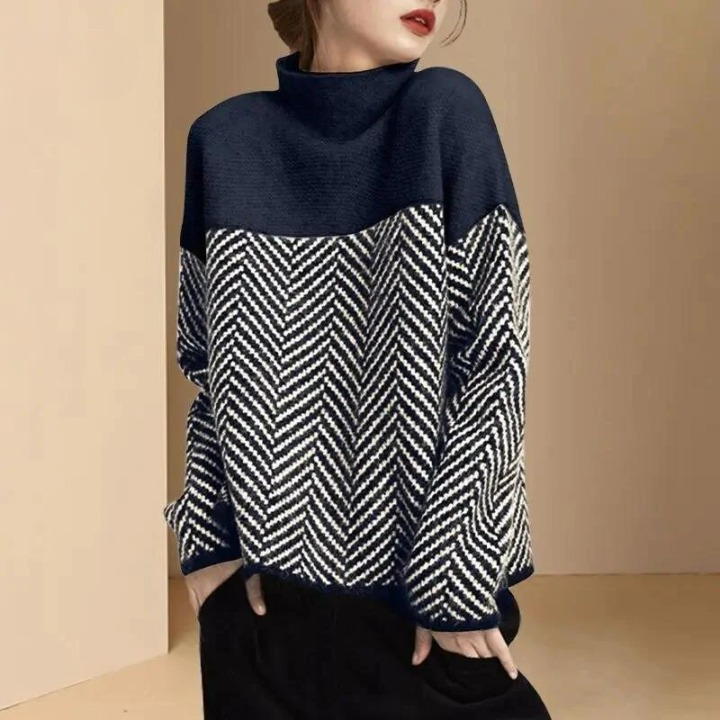 Lucy™ | Women's High Collar Cotton Sweater