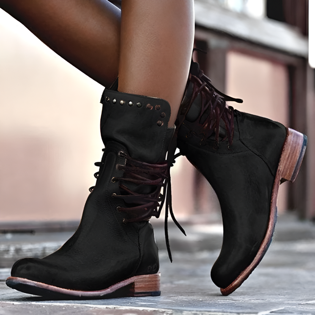 Novie™ | High Street Medieval Fashion Quality Leather High Boots