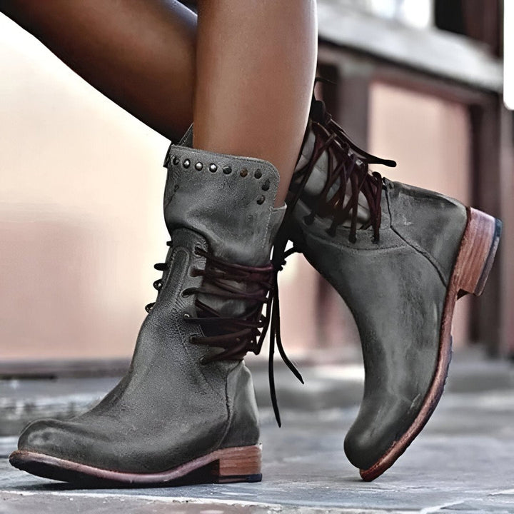 Novie™ | High Street Medieval Fashion Quality Leather High Boots