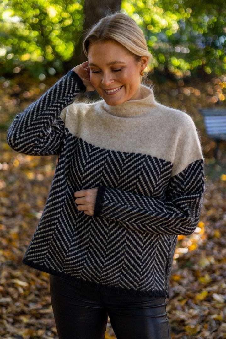 Lucy™ | Women's High Collar Cotton Sweater