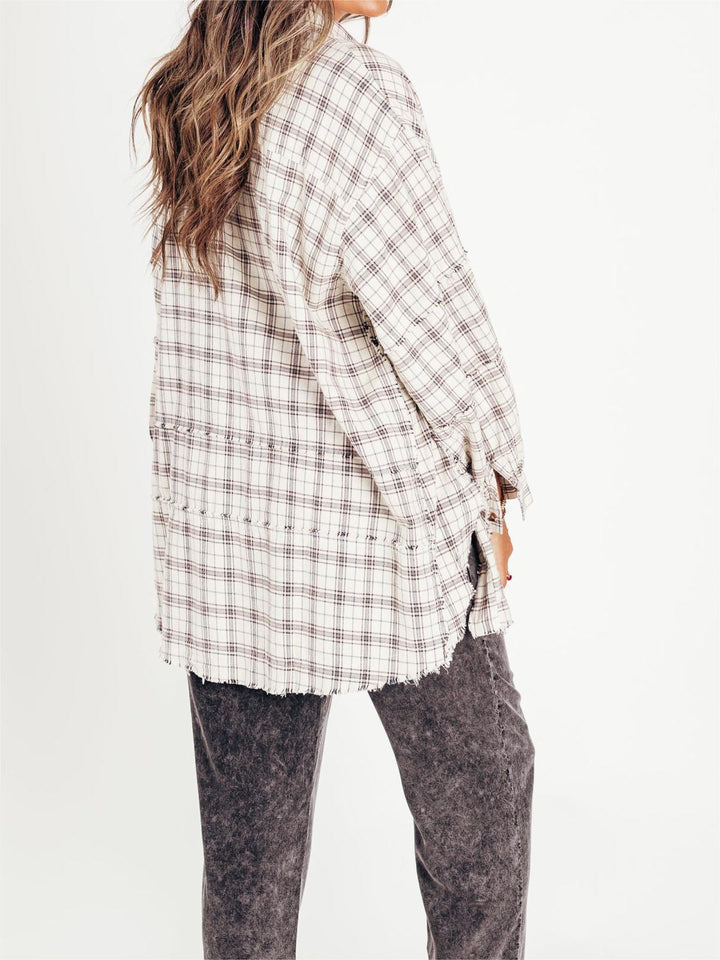 Cheska™ | Oversized Plaid Long Sleeves