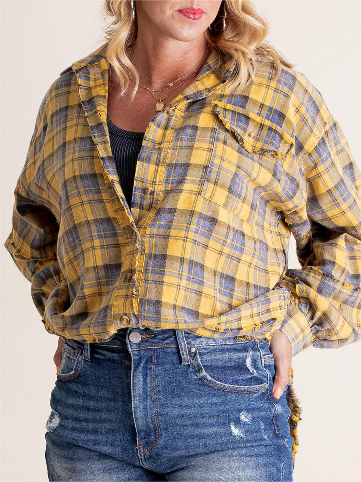 Cheska™ | Oversized Plaid Long Sleeves