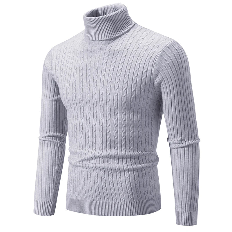 Jacob™ | Turtle Neck Ribbed Muscle Fit Sweater