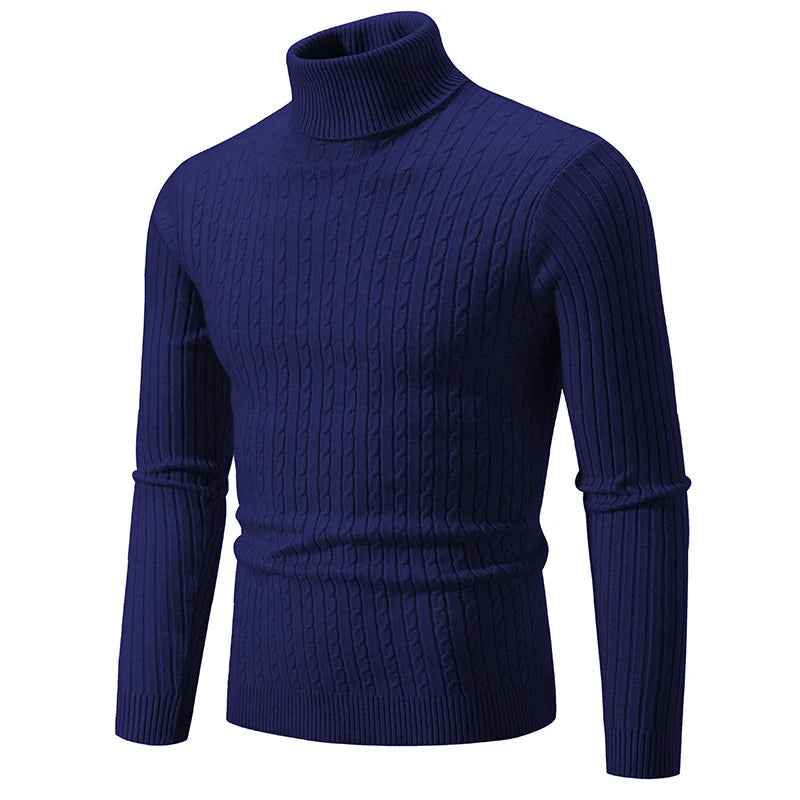 Jacob™ | Turtle Neck Ribbed Muscle Fit Sweater