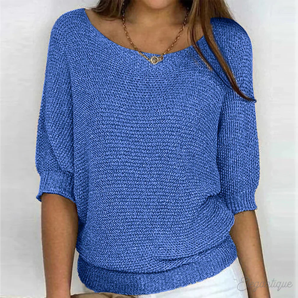 Delphi™ | Casual Wide Neck Knitted Tunic Top