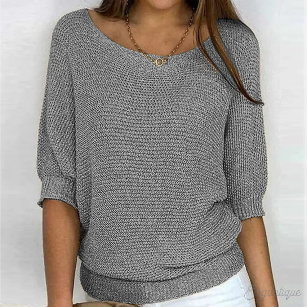 Delphi™ | Casual Wide Neck Knitted Tunic Top