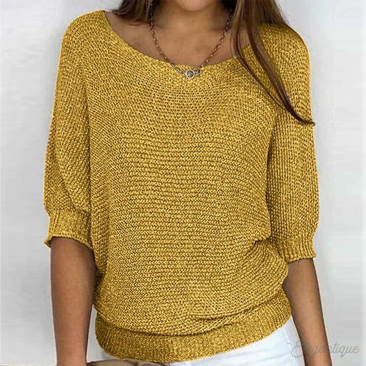 Delphi™ | Casual Wide Neck Knitted Tunic Top