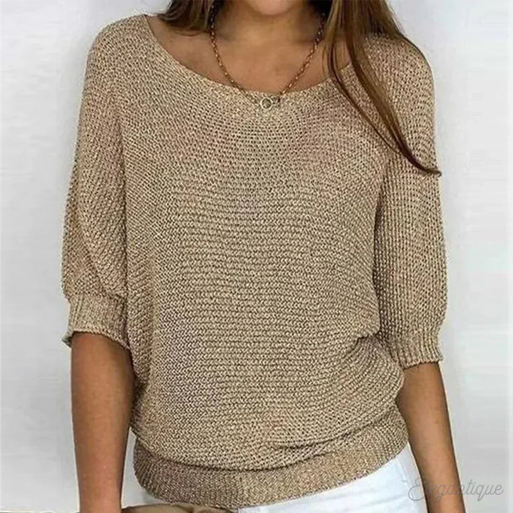 Delphi™ | Casual Wide Neck Knitted Tunic Top