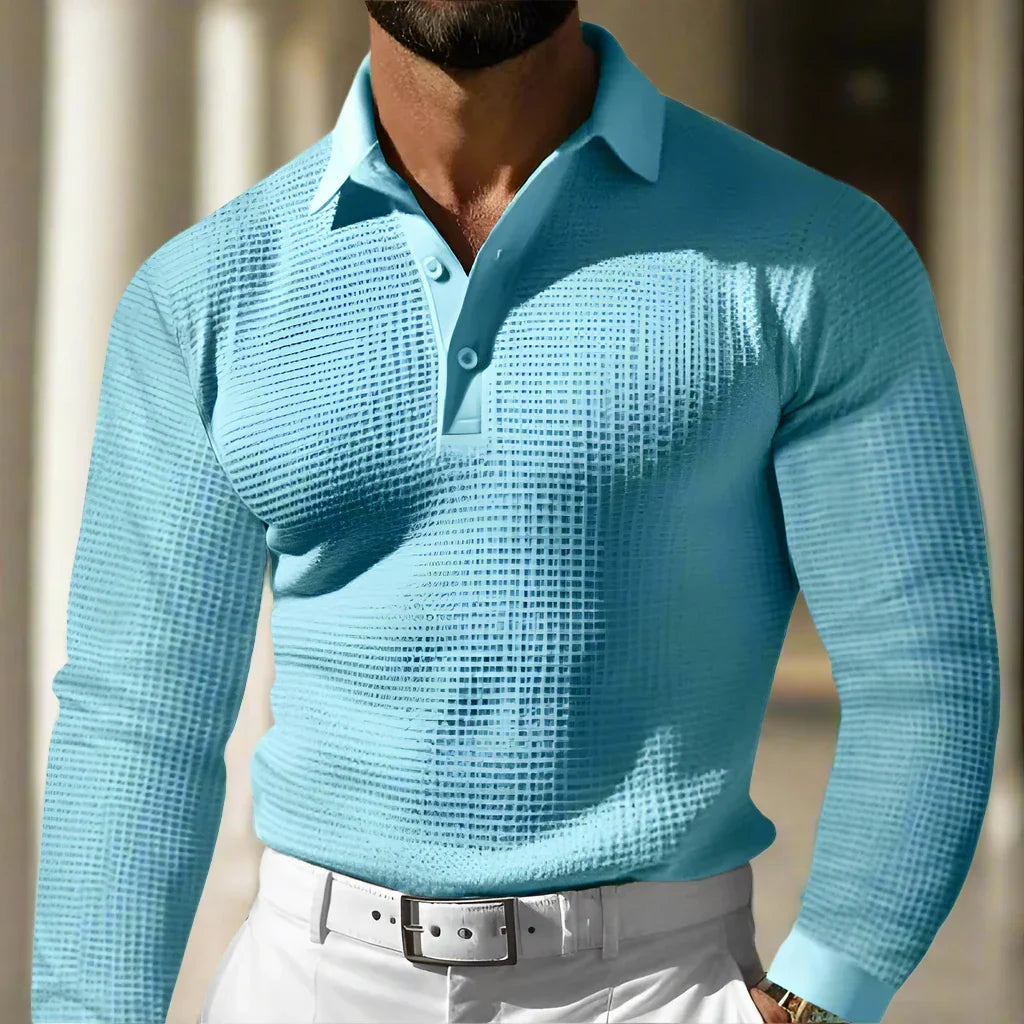 Kennedy™ | Textured Fabric Muscle Fit Polo Sweater